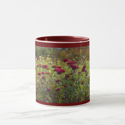 Maroon Wildbloemen Mok (Midden)