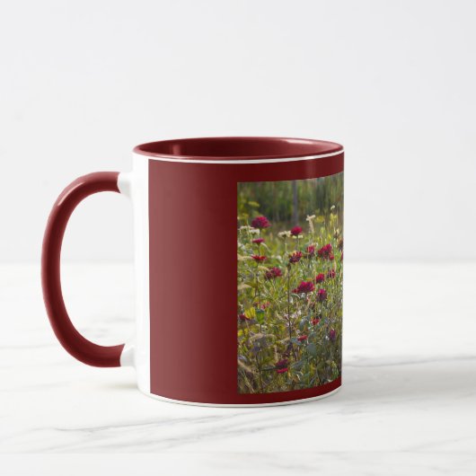 Maroon Wildbloemen Mok (Links)