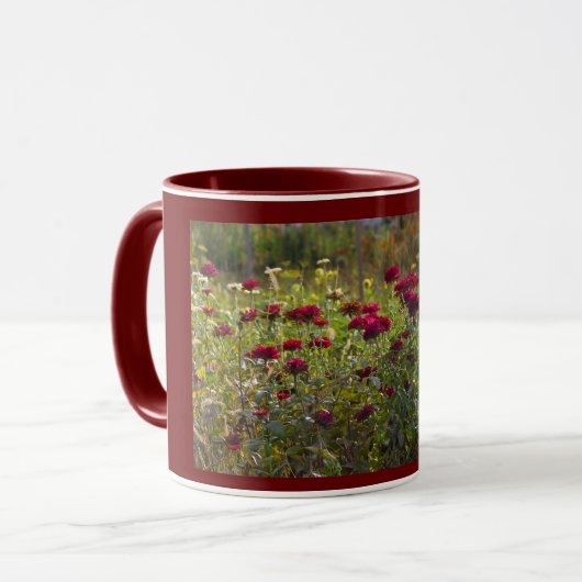 Maroon Wildbloemen Mok (Voorkant links)
