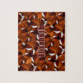 Maroon wit basketbal kinder team kleuren legpuzzel (Verticaal)
