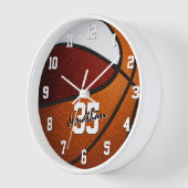 Maroon wit basketbal zijn sportkamer decor (Hoek)