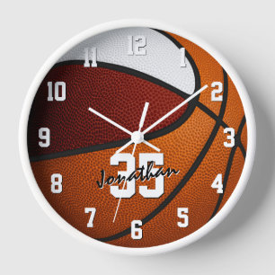 Maroon wit basketbal zijn sportkamer decor