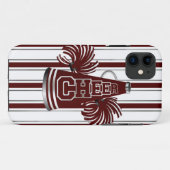 Maroon & Wit Cheerleader iPhone 5 Hoesje (Achterkant (horizontaal))