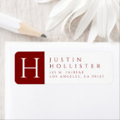 Maroon & Wit | Classy retouradres Etiket (Insitu)