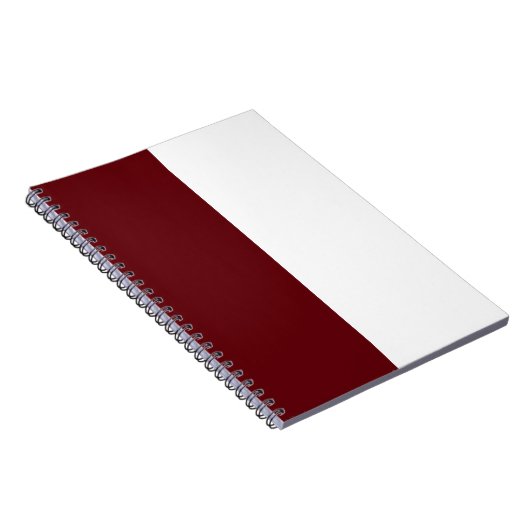 Maroon & Wit CUSTOM Notitieboek (Rechterzijde)