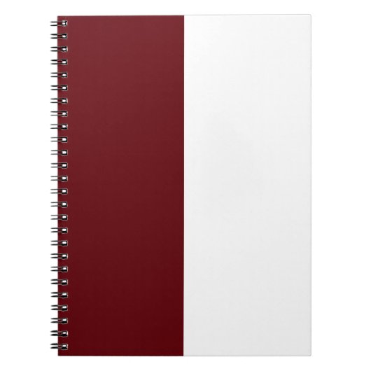 Maroon & Wit CUSTOM Notitieboek (Voorkant)