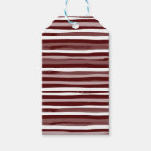 Maroon & Wit Gefeliciteerd Label Set Cadeaulabel (Voorkant)