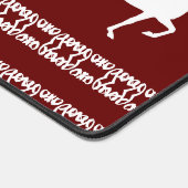 Maroon & Wit geometrisch patroon & paarden Bureaumat (Hoek)