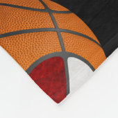 maroon-wit Ik hou van basketbalmeiden Fleece Deken (Hoek)