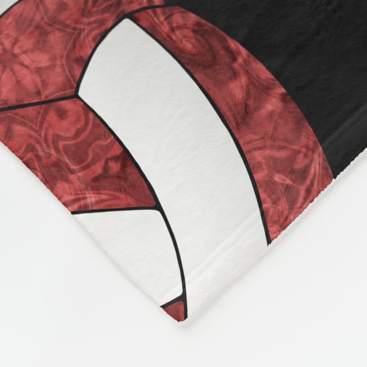 maroon wit Ik hou van volleybalpatromemeisjes Fleece Deken (Hoek)