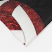 maroon wit Ik hou van volleybaltekstzin Fleece Deken (Hoek)