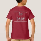 Maroon Wit kinder jongen T-shirt (Achterkant)