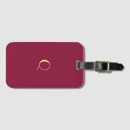 Maroon wit - monogram toevoegen bagagelabel