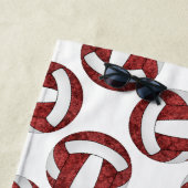 maroon wit sportief volleybal team meisjes strandlaken (In situ)