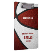 maroon wit team kleuren basketbalcoach klembord (Rechts)