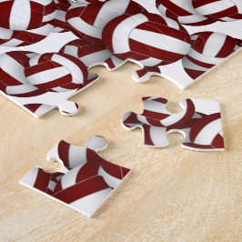 maroon wit volleybal team kleuren jongens meisjes legpuzzel