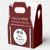 Maroon, Wit, Zwart, High School Reunion Favors Bedankdoosjes (Geopend)