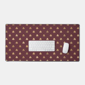 MAROON WITH GOLD IRISH CELTIC SHAMROCKS BUREAUMAT (Keyboard & Muis)