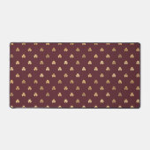 MAROON WITH GOLD IRISH CELTIC SHAMROCKS BUREAUMAT (Voorkant)