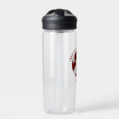 maroon witte jongens team kleuren volleybal waterfles (Voorkant)