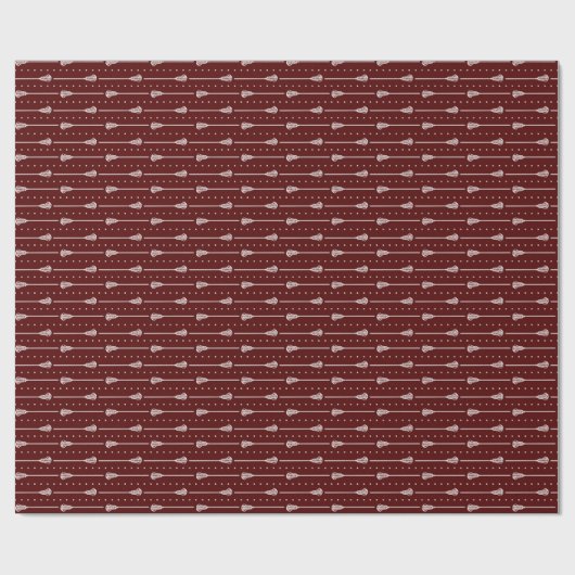 Maroon witte stokken en gestippelde lijnen met pat cadeaupapier (Vlak)