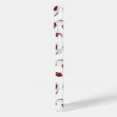 Maroon witte voetballen patroon monogram Case-Mate iPhone case (Achterkant / Links)