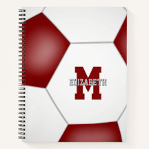 maroon witte voetbalteamkleuren monogram