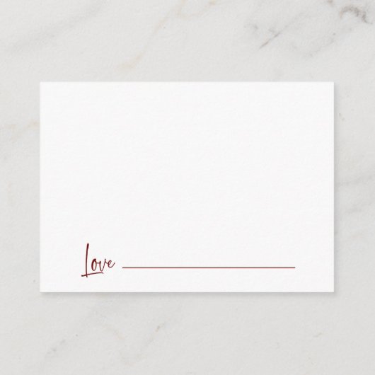 Maroon Words of Wisdom Math Graduation Advise Informatiekaartje (Achterkant)