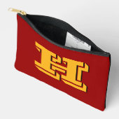 Maroon & Yellow School Pride Color Style Monogram Etui (Open)