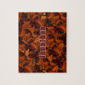 Maroon zwart basketbal jongens meisjes team kleure legpuzzel (Verticaal)