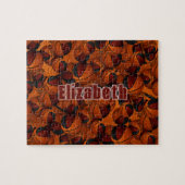 Maroon zwart basketbal jongens meisjes team kleure legpuzzel (Horizontaal)