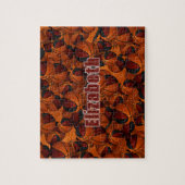 Maroon zwart basketbal jongens meisjes team kleure legpuzzel (Verticaal)