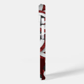 Maroon zwart meisjesvolleyballen patroon geschenke Case-Mate iPhone case (Achterkant / Links)