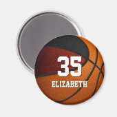 maroon zwart team kleuren basketbalsport magneet (Voorkant / Achterkant)