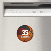 maroon zwart team kleuren basketbalsport magneet (Insitu (Vaatwasser))