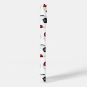 Maroon zwart voetballen patroon monogram Case-Mate iPhone case (Achterkant / Rechts)