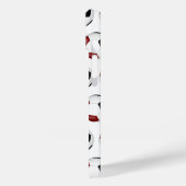 Maroon zwart voetballen patroon monogram Case-Mate iPhone case (Achterkant / Links)