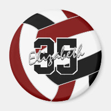 Maroon Zwart Volleybal Team Kleuren Geschenken