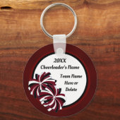 Maroon, zwart, wit, Cheap Cheerleading Sleutelhang Sleutelhanger (Voorkant)