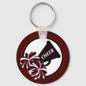 Maroon, zwart, wit, Cheap Cheerleading Sleutelhang Sleutelhanger (Achterkant)