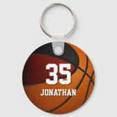 maroon zwarte basketbalploegen kleuren sleutelhanger (Achterkant)