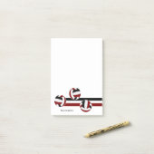 maroon zwarte volleyballen strepen spelersnaam post-it® notes (Op bureau)