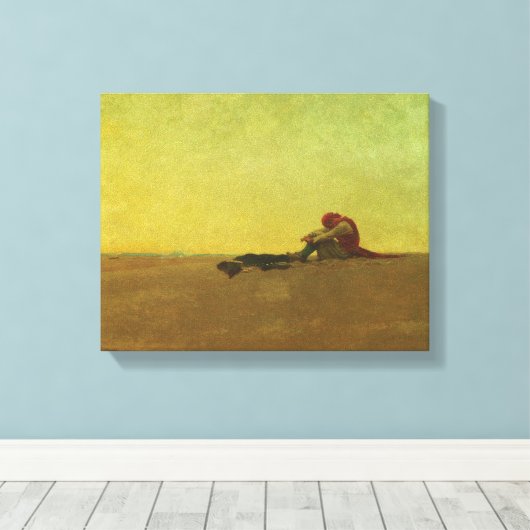 Marooned door Howard Pyle Canvas Afdruk (Insitu (Houten vloer))