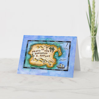 Marooned Wenskaart van de Kaart van de Schat van