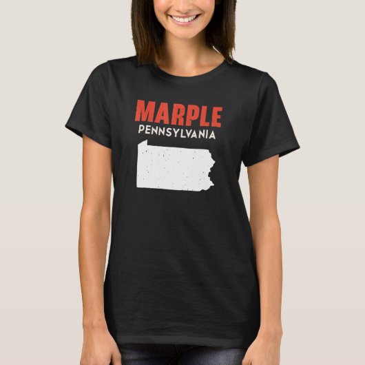 Marple Pennsylvania Verenigde Staten State America T-shirt (Voorkant)
