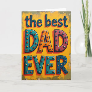 Marquee Beste Papa Ooit Kaart