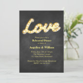 marquee-lampjes repetitief diner uitnodigen kaart (Staand voorkant)