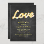 marquee-lampjes repetitief diner uitnodigen kaart (Voorkant / Achterkant)