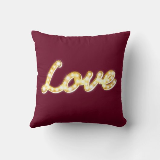 marquee Licht Lichtdenkussen - marsala Kussen (Achterkant)