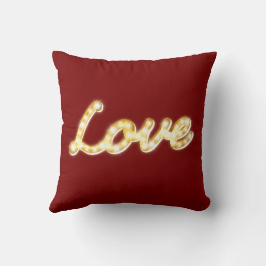  marquee Licht Lichtdenkussen - rood Kussen (Achterkant)